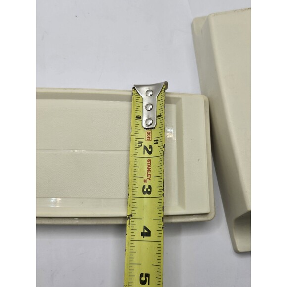 Vintage Tupperware Almond Double Stick Butter or Cream Cheese Keeper Dish w/ Lid - Picture 10 of 11